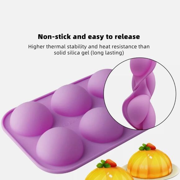 Hot Cocoa Bomb Molds Sphere Baking Molds Hot Chocolate Bomb Molds Silicone Ball - Picture 9 of 12